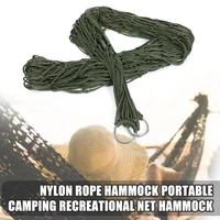 portable mesh hammock nylon swing hang net sleeping bed for outdoor travel camping garden hammock