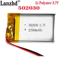 3 7v lipo cells 502030 250mah lithium polymer rechargeable battery for mp3 gps bluetooth headset dvd pda led lamp camera