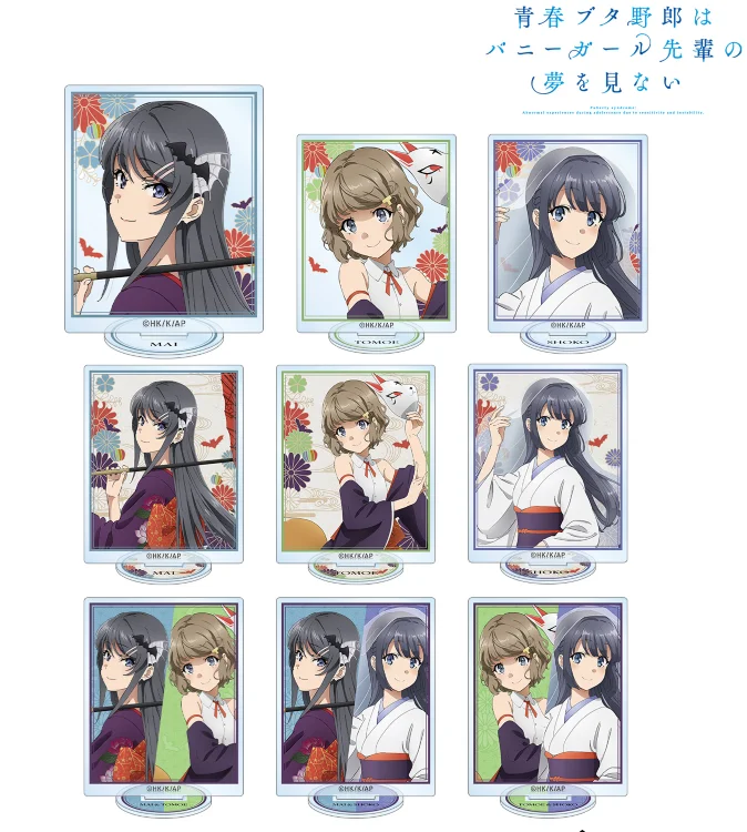 

Аниме Seishun Buta Yaro, квадратная Фотографическая модель, фотография, Futaba Mai Sakurajima Tomoe Koga