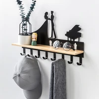 wall mount hook rail coat rack with 8 stainless steel hooks home bathroom clothes hat towel shelf organizer decorations shelves
