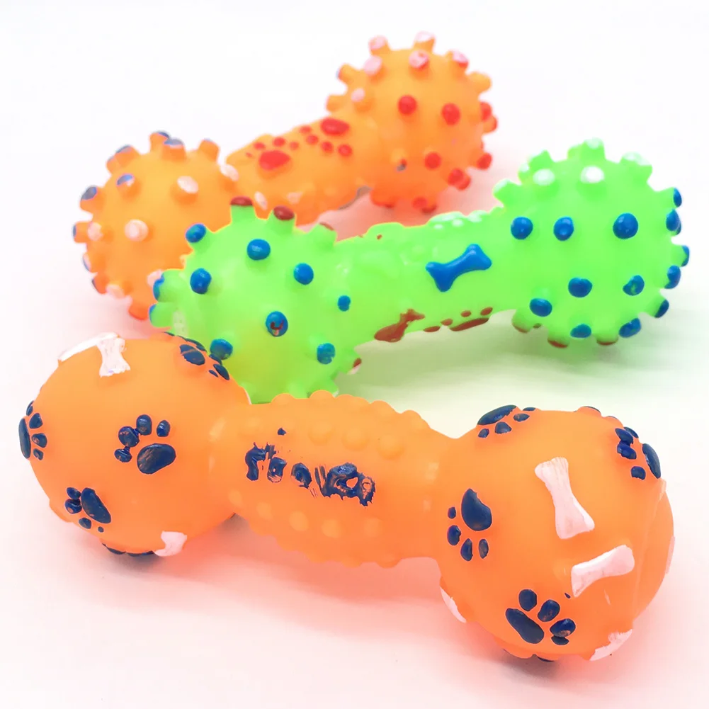 

Pet Molar Toy Non-toxic Rubber Footprint Bone Pet Chew Sound Toys Bite Resistant Puppy Clean Teeth Biting Squeaker Toy