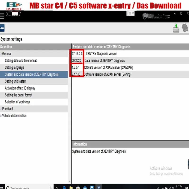 Для MB Star C4/C5 2020 09 V программное обеспечение для диагностического инструмента WIN10