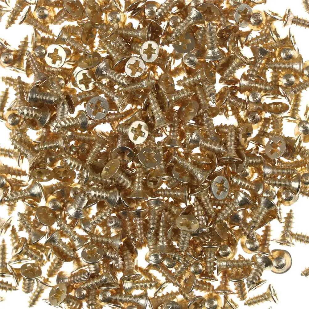 

Flat Self-tapping Screws Brass Material Golden Screws Model Tool 2 * 6 tapping screw Countersunk Screws Wood Hardware Tool