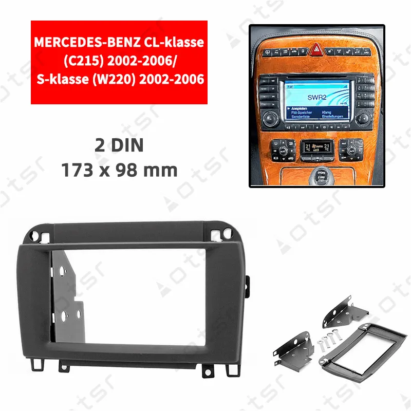 Автомобильный радиоприемник Fascia Stereo Panel Plate для MERCEDES BENZ CL klase (C215) 2002 2006 S (W220) Frame Dash