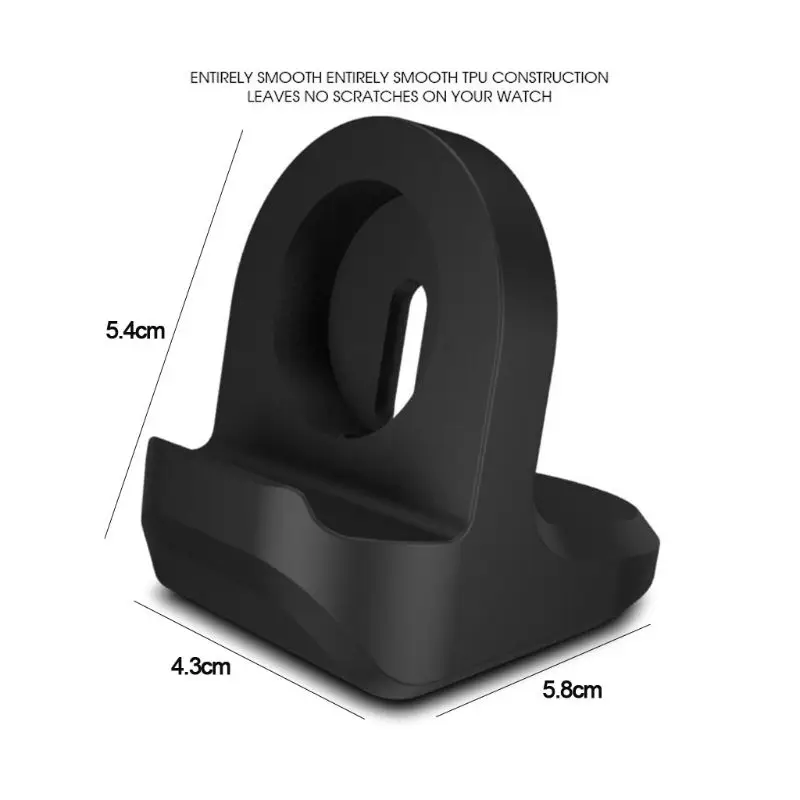 Silicone Charge Stand Holder Station Dock for Apple Watch Series 1/2/3/4 42mm 38mm 40mm 44mm Charger Cable Smartwatch Holder images - 6