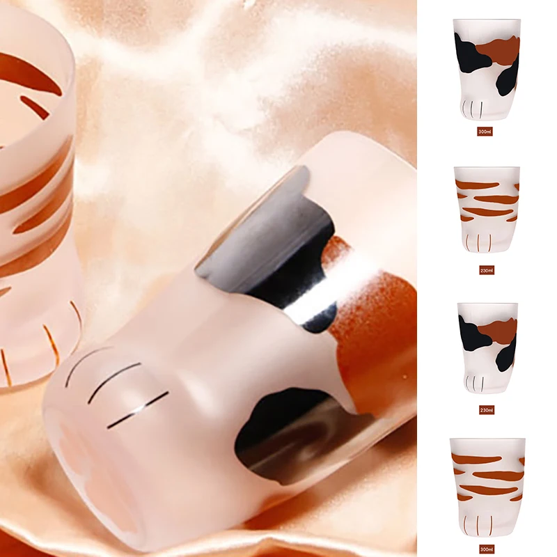 Кружка с милыми кошачьими лапами стеклянная кружка тигровыми лапками Офисная