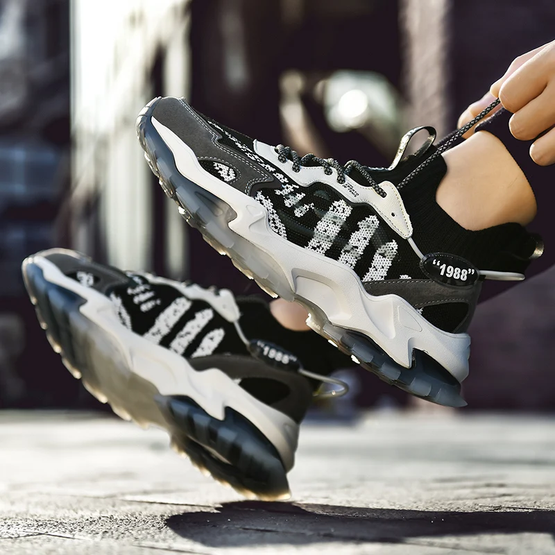 

CYYTL Men's Running Comfortable Sports Shoes Highten Outdoor Ankle Sock Sneakers for Walking Non Slip Increased Boys Tennis