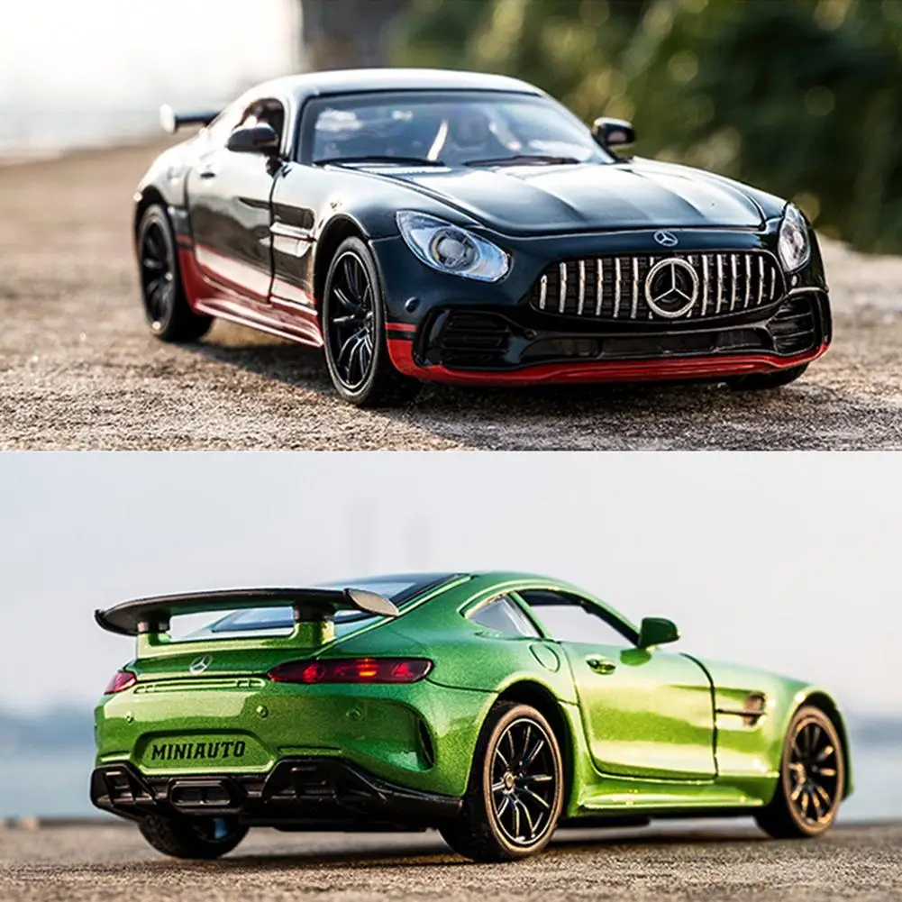1:32 модель автомобиля игрушка для Benz AMG GTR спортивного Звук & светильник сплав