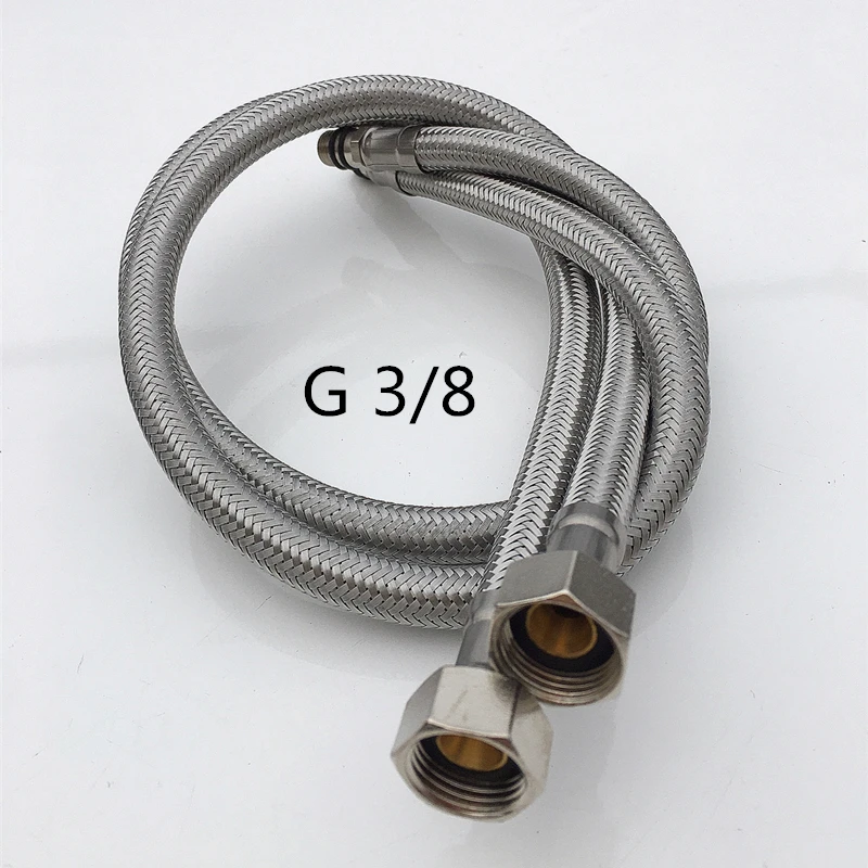 Bathroom Basin Hose Stainless Steel Flexible Plumbing Pipes 2 Piece/Set G1/2 G3/8 G9/16 Cold Hot Kitchen Faucet Supply Pipe |