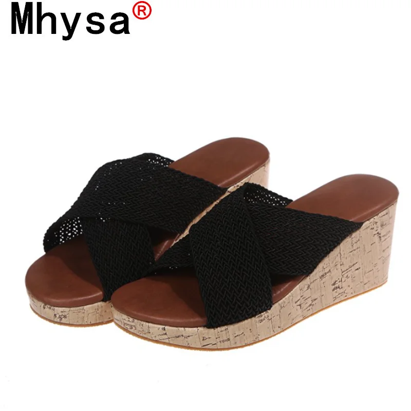 

2020 New Summer Roman Sandals Women's Comfortable Set Foot Platform Sandals Fashion Wedges Outdoor Open Toe Casual Women Shoes
