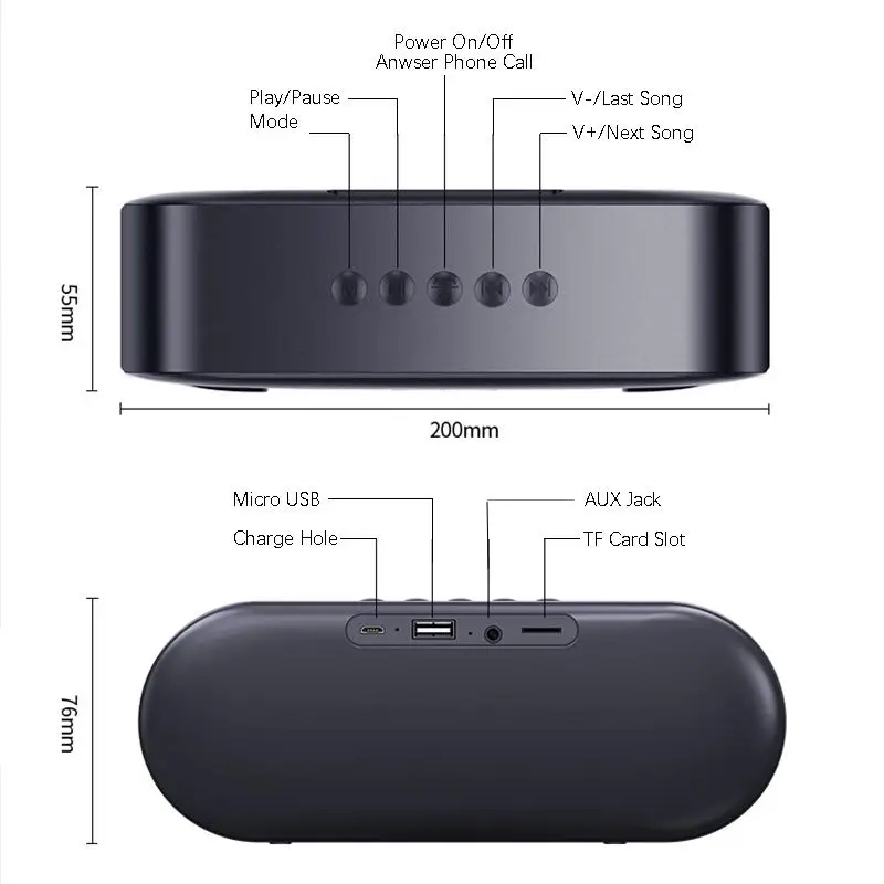 Hobbylan 6D стерео звук портативный Bluetooth 5,0 динамик 10 Вт беспроводной громкий динамик открытый динамик Поддержка TF карты/AUX d25