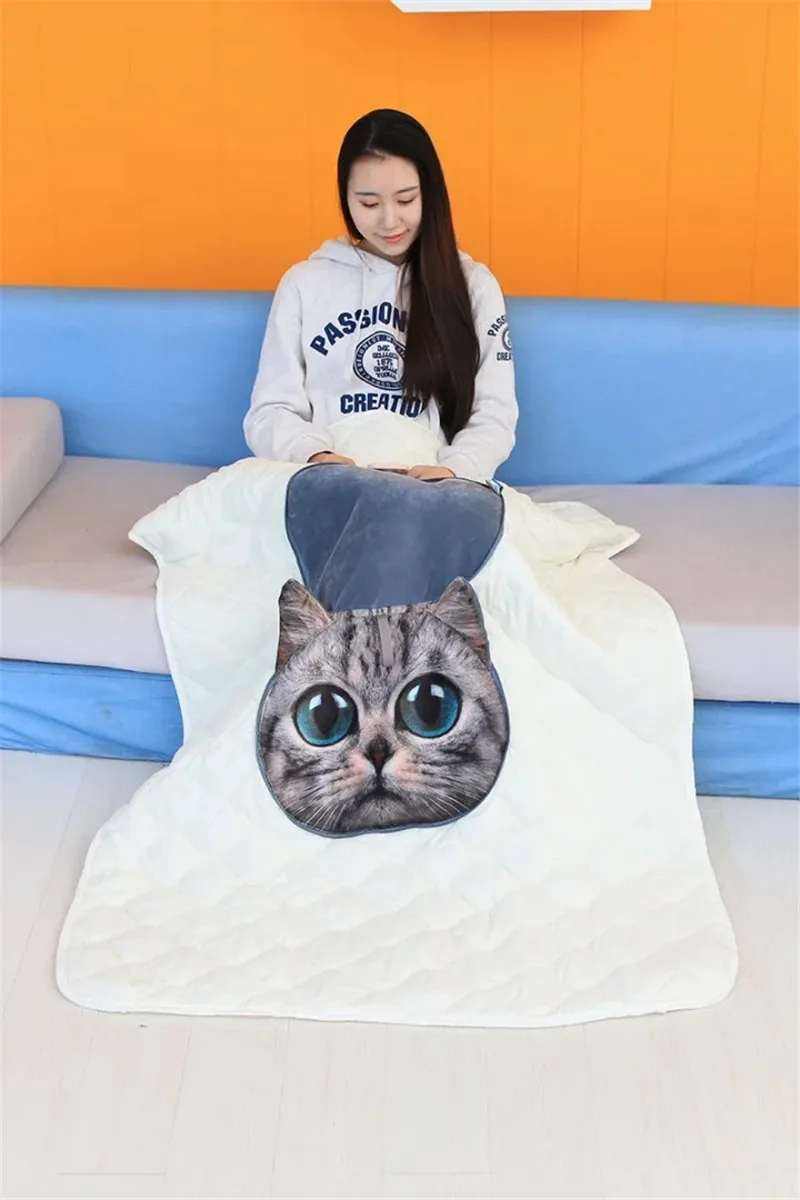 3D моделирование Шарпей мопс, собака, кошка, плюшевая игрушка, мягкая подушка Сибирского хаски, кондиционер, одеяло, подарок для девочек