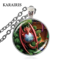 karairis dragon necklace wings dragon jewelry punk pendant unisex fashion accessories evil dragon necklace for women men