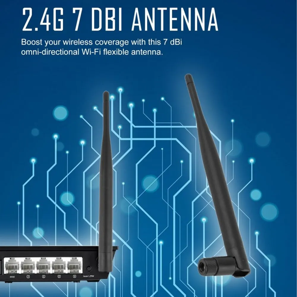

Оптовая продажа, 2,4 ГГц, 7dBi, беспроводной Wi-Fi бустер, стандарт WLAN, PCI-карта, модемный маршрутизатор, Прямая поставка