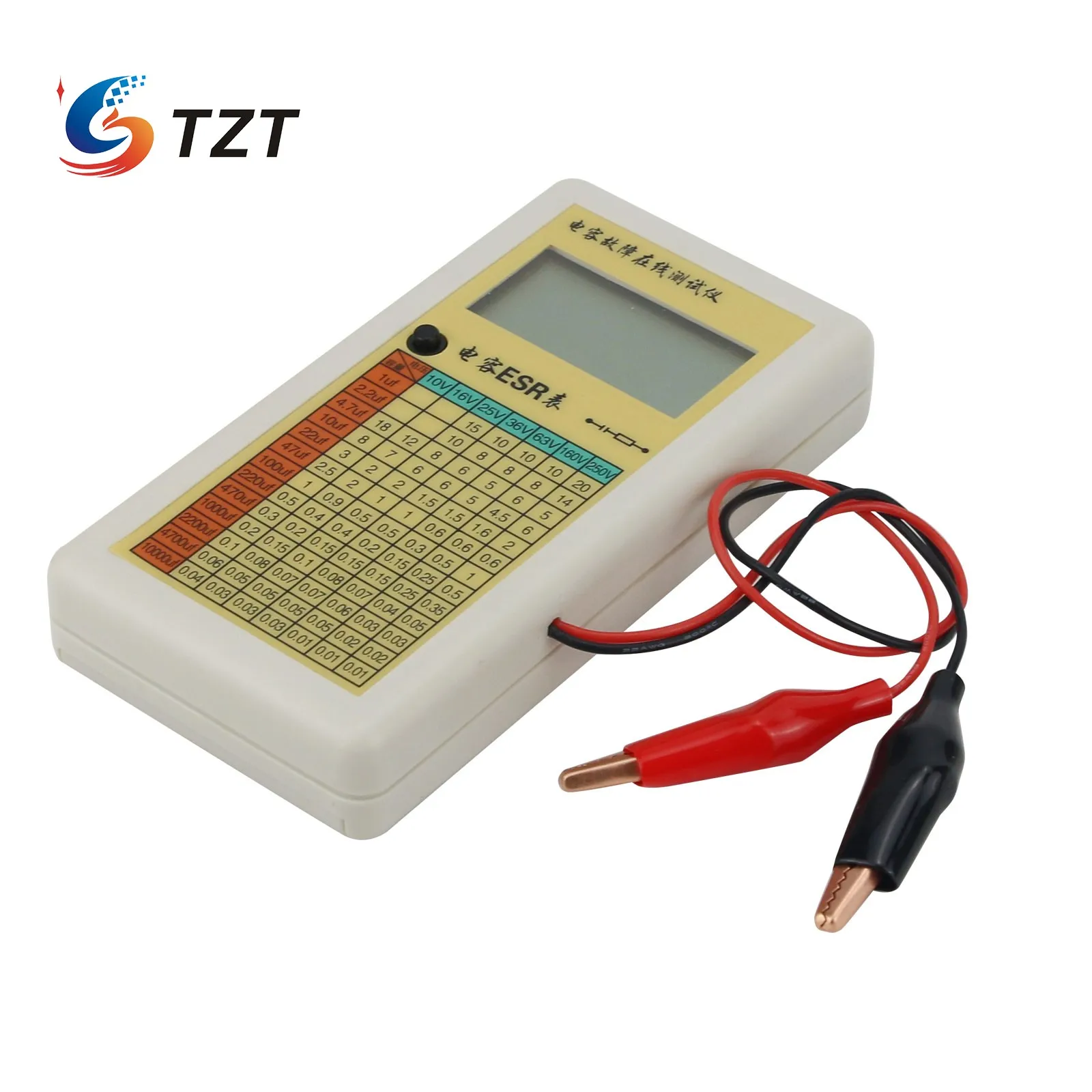 

TZT LCD Digital Capacitor ESR Tester Internal Resistance Meter Test In Circuit