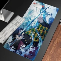 Anime Demon Slayer Mousepad Printing Computer Gamers Locking Lock Edge Mouse Pad XXL90x40cm Keyboard Desk Pad Csgo Pad