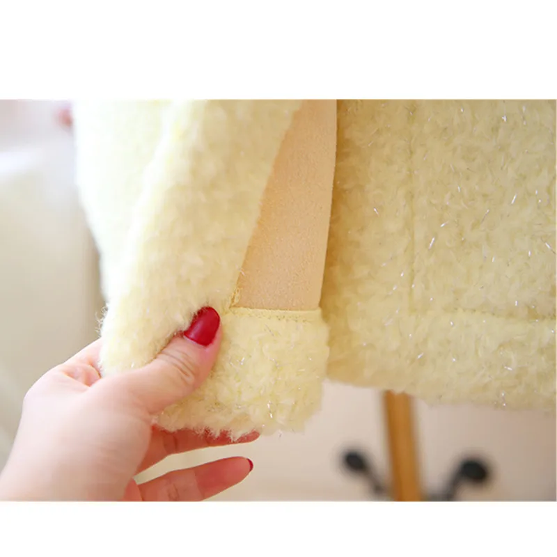 

Warm Thick Lamb wool Jacket Coat 2020 Fashion Korean Winter Loose Wool Coat Solid color Casual Windproof Female Long Overcoat