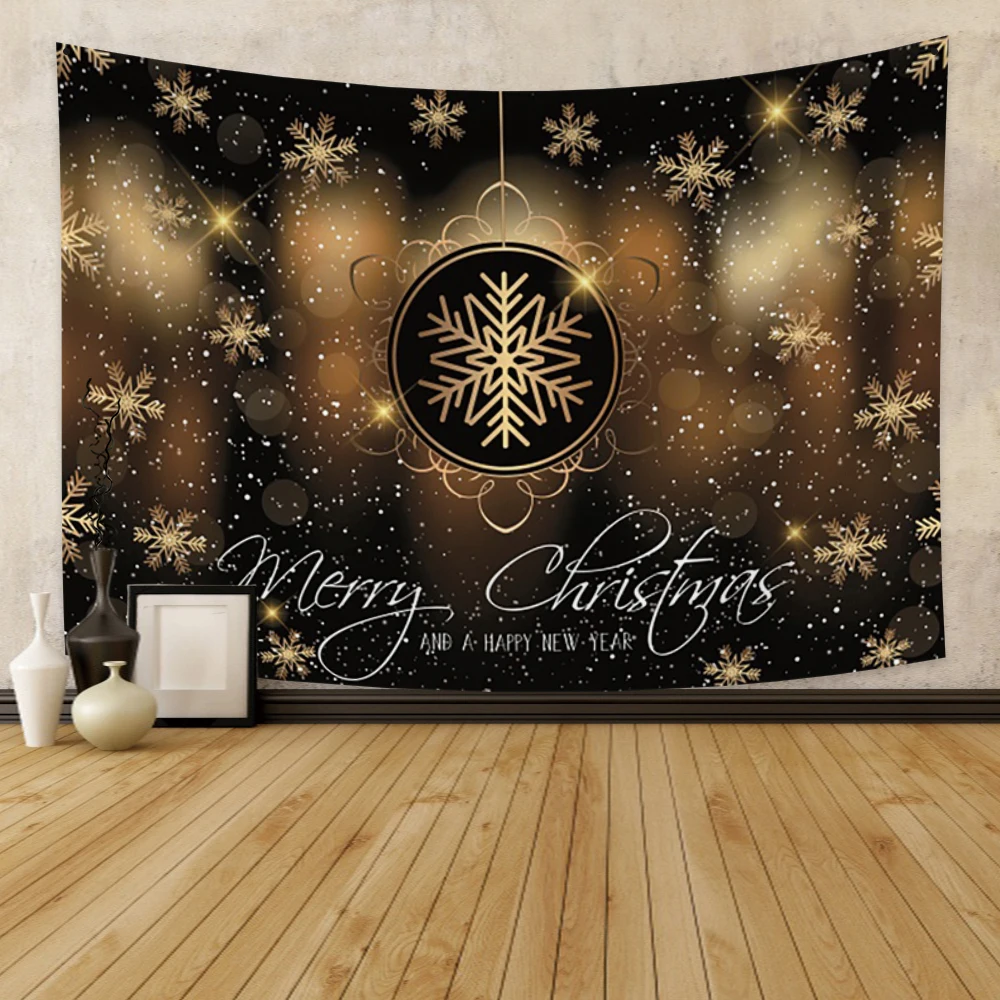 

Laeacco Hippies Merry Christmas Tapestry Wall Valance Hanging Cloth Christmas Decorations For Home Tapestries Decor