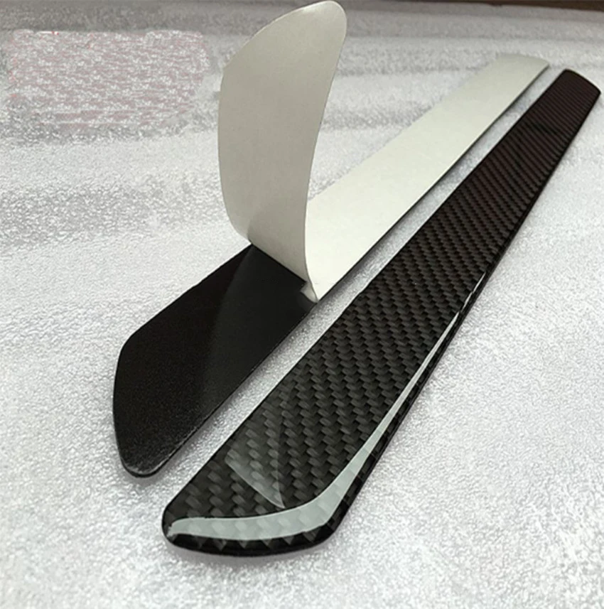 

Hot Sale Carbon Fiber Material Scuff Plate Door Sill Cover fit for BMW VW KIA AUDI FORD TWO PCS THREE SIZE