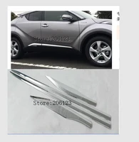 2016 2017 2018 for toyota c hr c hr chr door body side trim cover molding abs chrome car accessories auto styling