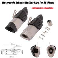 motorcycle stainless steel exhaust vent tubes removable db killer for 38 51mm tail muffler baffler pipe escape exhaust system