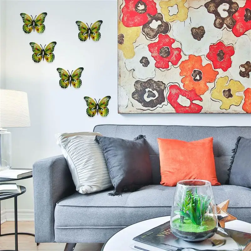 

1PC Metal Butterflies Wall Art Vintage Iron Butterflies Wall Decor Hanging Ornament Decoration