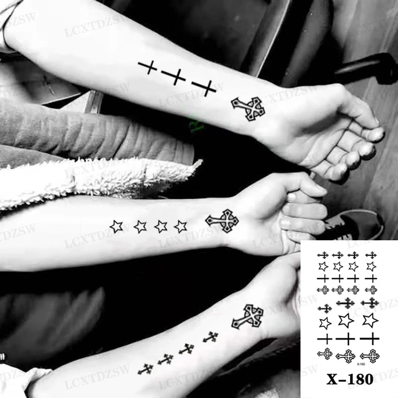 Male And Female Tattoo Stickers, Small Temporary False Tattoos, Stars, Birds, Fingers, Arms Tattoos, Waterproof And Durable