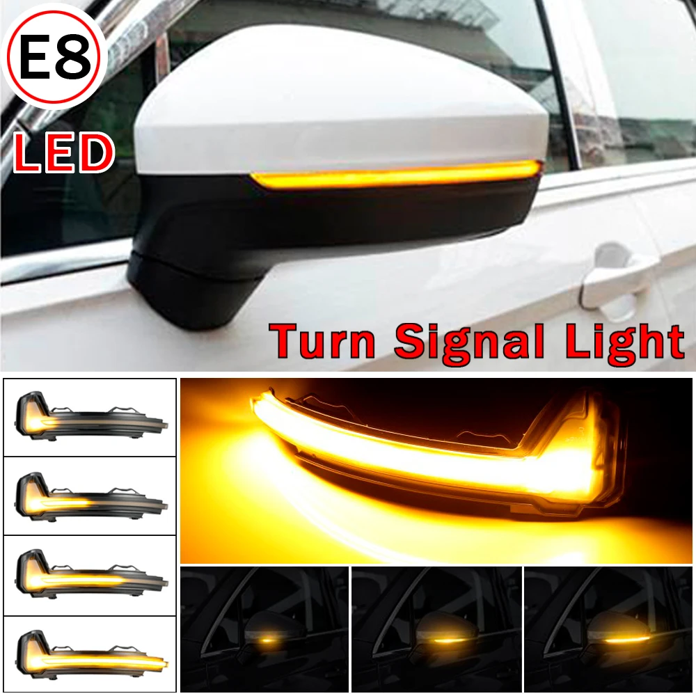 

2pcs For Volkswagen Tiguan MK2 II R 5N For VW Dynamic Blinker LED Turn Signal Mirror Light 2017 2018