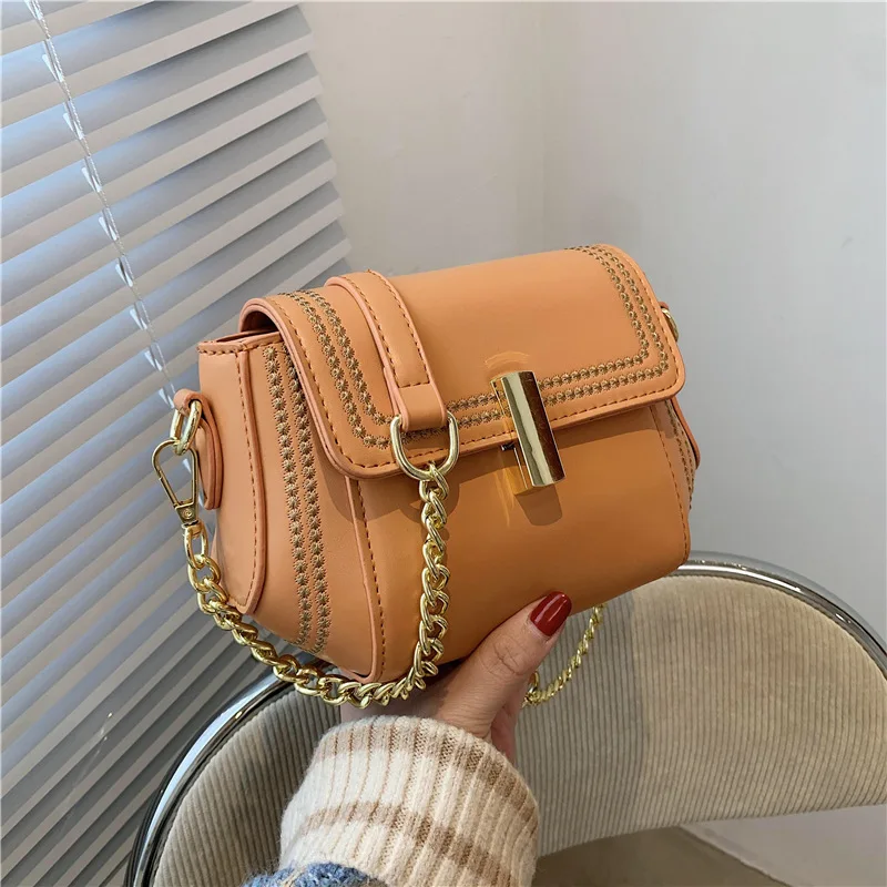 

Luxury Tote Bag Leather Square Handbags For Women 2021 Designer Shoulder Crossbody Bags Small Chain Female Messenger Bag XBL1481