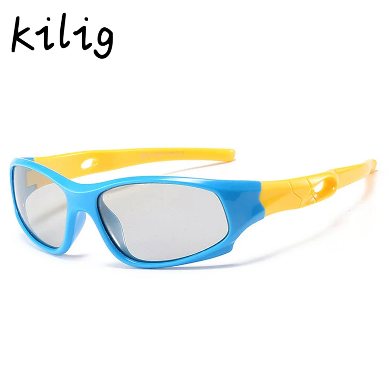 

Sport Photochromic Sunglasses Kids Polaroid Eyeglasses Safety Software TAC TR90 Flexible Frame Shades UV400
