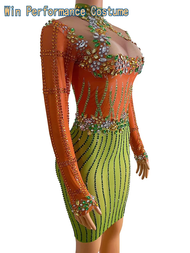 Модное женское боди Стразы большой эластичный костюм для ночного клуба бара