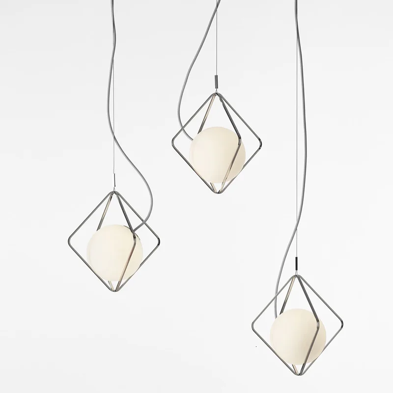 

Modern Glass Pendant Light Nordic Dining Room Kitchen Light Designer Hanging Lamps Avize Lustre Lighting