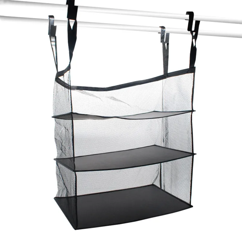 3 слоя Портативный дорожная сумка для хранения крючок подвешивания сетчатый