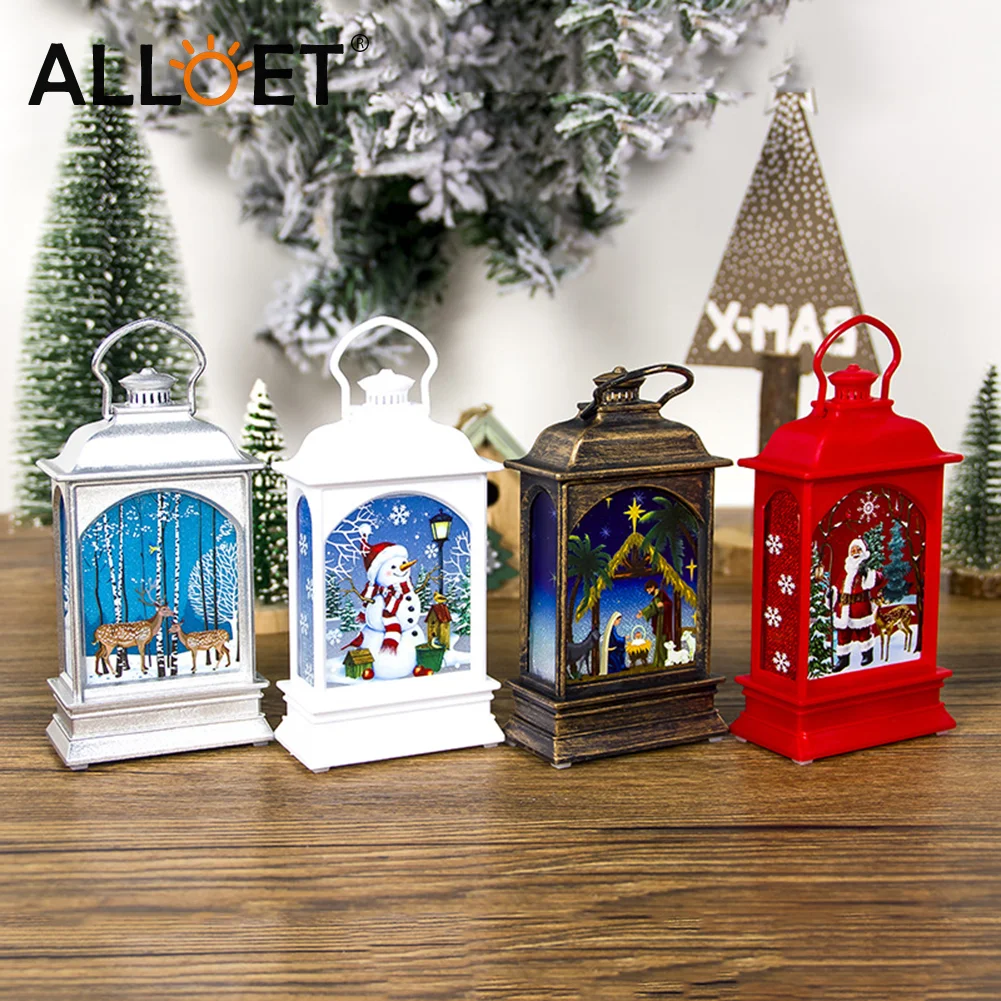 

Christmas Xmas Creative Hanging Small Side Lights Home Party Lights Painted Ornaments Festival Home Lighting Lamp