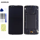 ЖК-дисплей и сенсорный экран для LG K8 LTE K350N K350E K350DS 4G, экран с дигитайзером, сенсорная панель, стекло в сборе, рамка