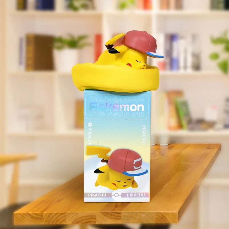 

Pokemon Figures Model Toy Blind Box Pikachu EEVEE Komala Sleeping position Action figure model Car toys Pokemon collection model