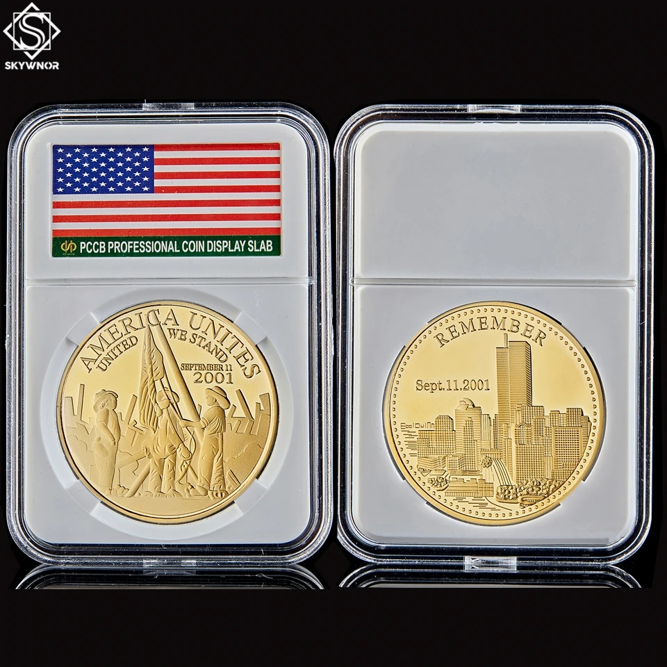 

2001.9.11 Remember Attacks 1 World Trade Center USA Liberty Freedom United We Stand Gold Recalling History Gold Coin Value