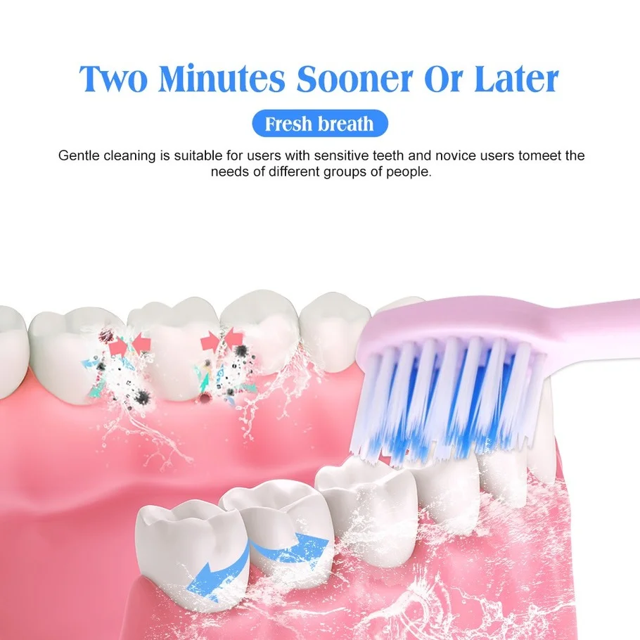 

Sonic Electric Whitening smart Toothbrush Battery Power Waterproof IPX 7 Toothbrush Travel Toothbrush for Oral hygiene