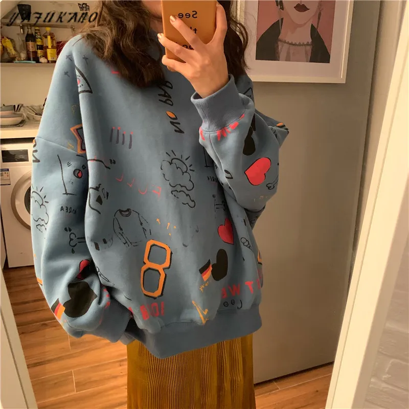 Hoodies Women Oversize Pink Top 90s Aesthetic Kawaii Sweetshirts for Girls Harajuku Streetwear Vintage Korean Fashion