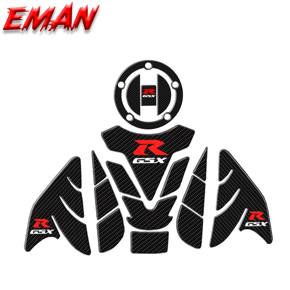 

Fit FOR Suzuki GSXR 600 750 1000 K1 K3 K4 K5 K6 K7 K8 Motorcycle 3D Carbon Fiber Tank Fish Bone Decoration Stickers