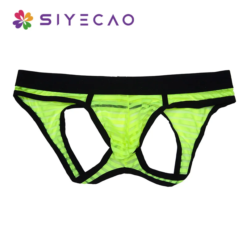 2019 Men Mesh Jockstrap Underwear G-Strings &amp Thongs Sexy Gay Penis Pouch Bikini Buttocks Hollow Low-waist Thong |