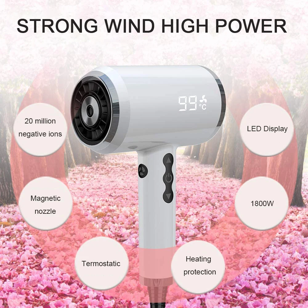 Профессиональный 1800 Вт фен горячей и холодной воды при сильном ветре