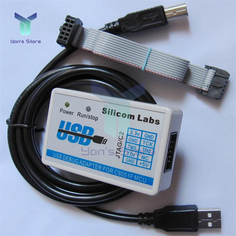 Диагностический программатор и отладочный адаптер USB JTAG/C2 U-EC6/U-EC5/EC3 для микроконтроллеров C8051F с кабелем