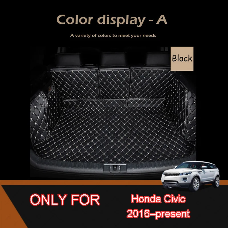 Leather Car Trunk Mat For Honda Civic 2016–present Boot Cargo Liner Tray Slip Rear Pad |