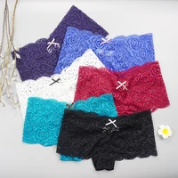 6pcs womens panties sexy lace briefs intimate seamless underpants hollow out female underwear mid waist shorts wholesale lot