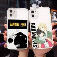 anime banana fish phone case clear matte transparent for white iphone 7 8 x xs xr 11 12 pro plus max mini funda