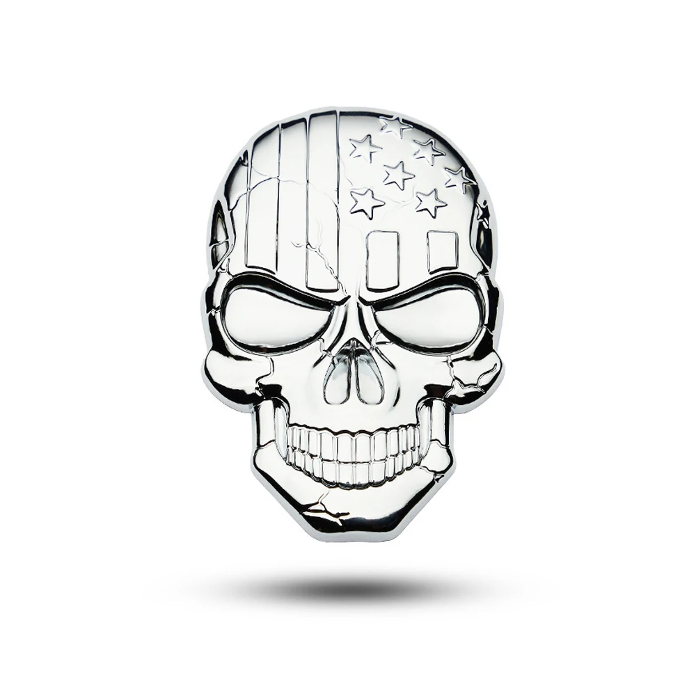 DSYCAR 1 шт. Модный 3D череп из цинкового сплава, Металлическая Автомобильная наклейка для автомобиля, мотоцикла, логотип детской модели, значок, наклейки для автомобиля