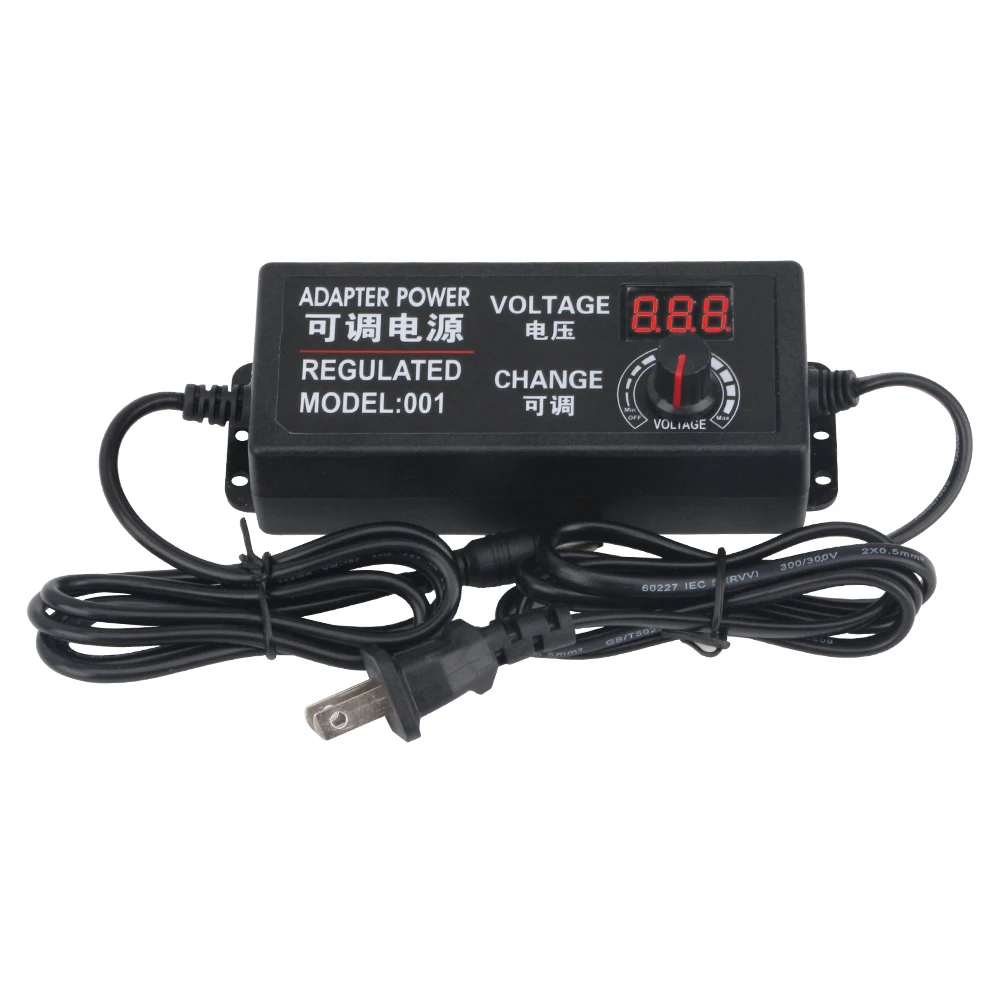 Адаптер питания с регулируемой яркостью и цифровым дисплеем стандарт ЕС/США |