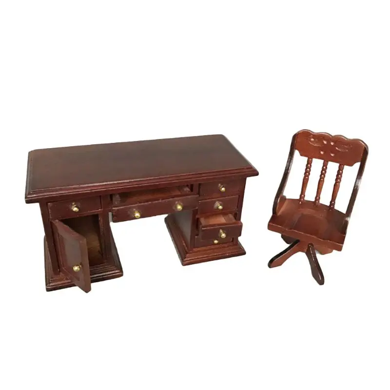 1/12 миниатюрная мебель для кукольного домика деревянный обеденный стол набор