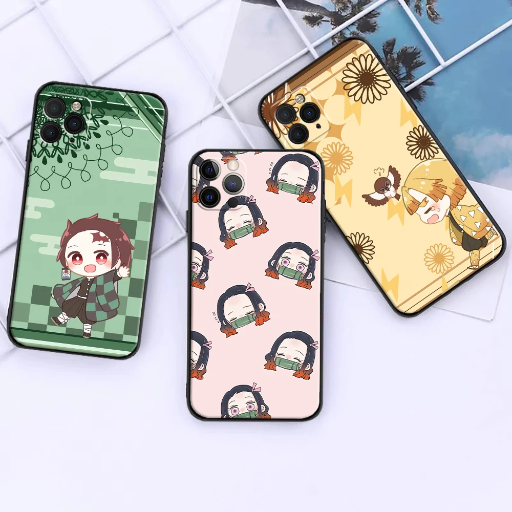 

Demon Slayer Phone Case For iPhone 6 7 8 6S Plus X XR XS 11 12 13 Pro MAX Mini SE 2020 Soft TPU Funda Hot New Cartoon Back Cover